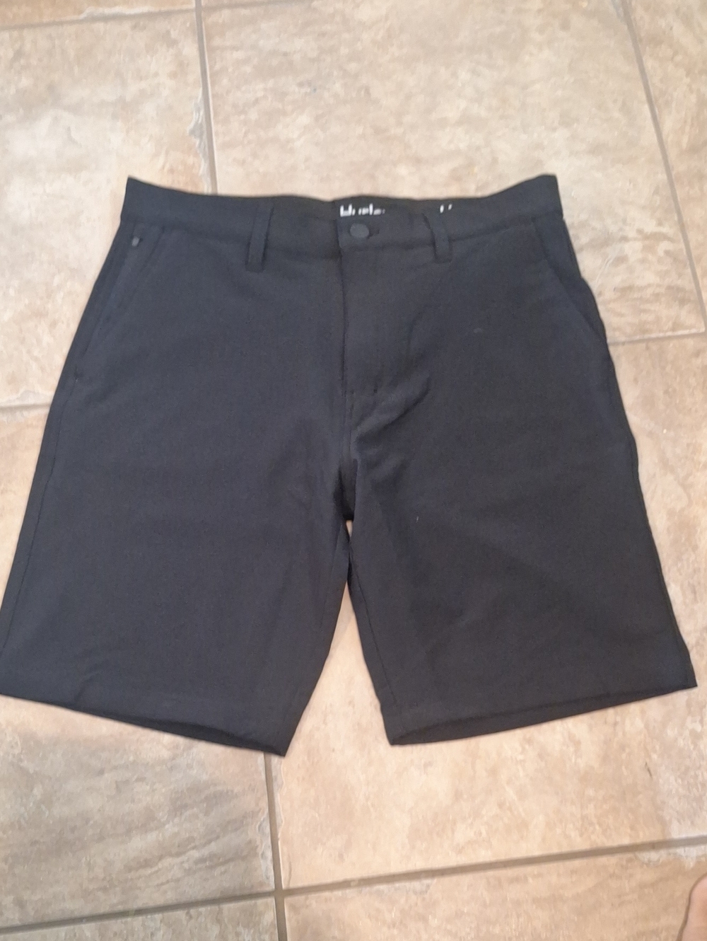 Hurley Men's Black Flat Front Performance Shortssz 32